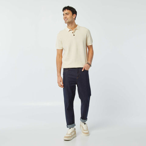 Polo en maille tricot
