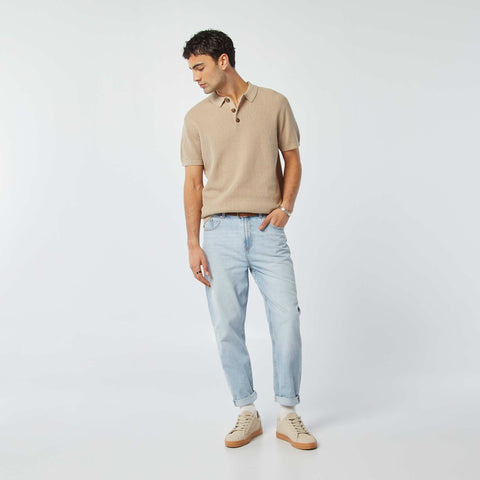 Polo en maille tricot