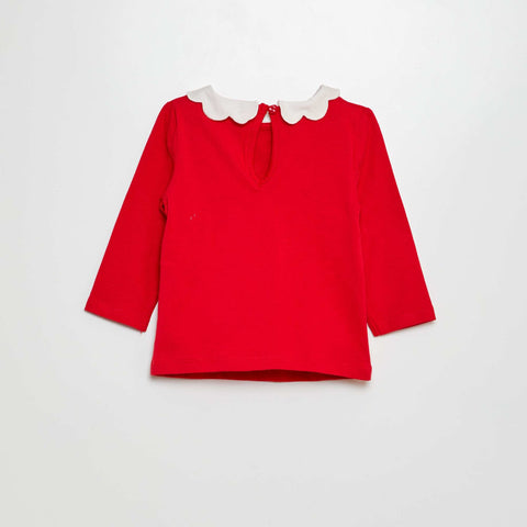 T-shirt avec collerette
