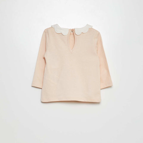 T-shirt avec collerette
