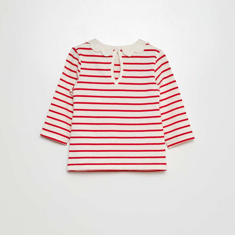 T-shirt avec collerette