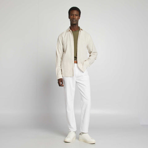 Chemise rayée en seersucker
