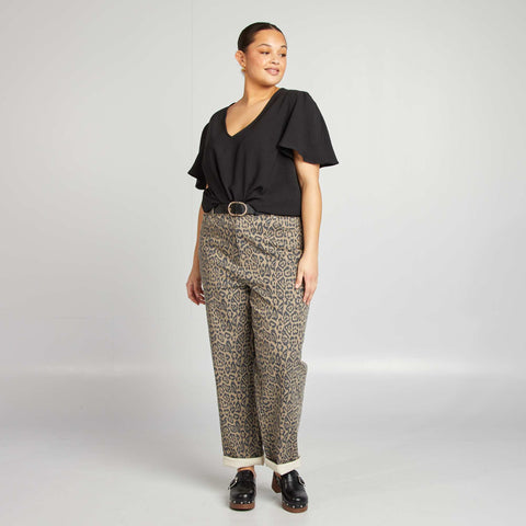 Blouse uni manches courtes