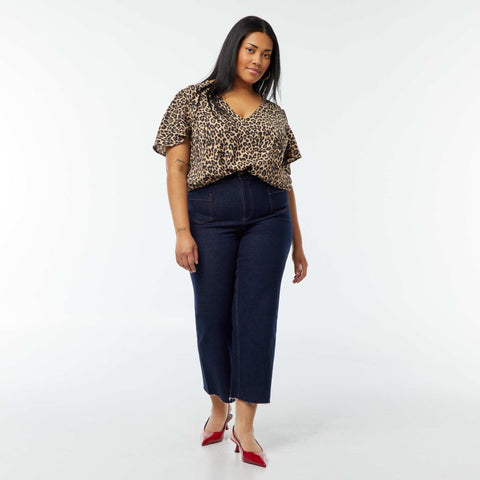 Blouse uni manches courtes