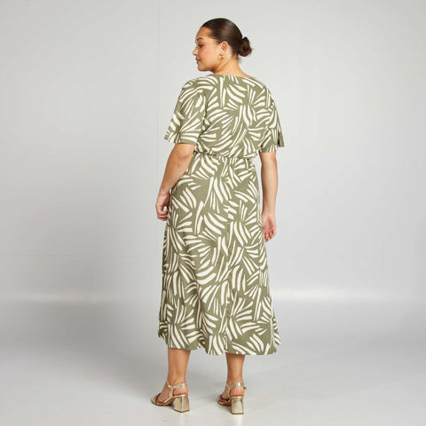 Robe longue tissu texturé
