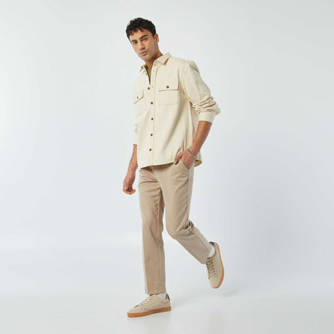 Surchemise en twill avec poches à rabat
