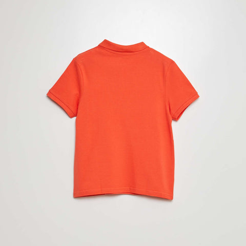 Polo uni en maille piquée