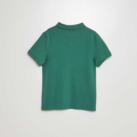 Polo uni en maille piquée
