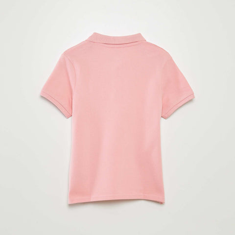 Polo uni en maille piquée