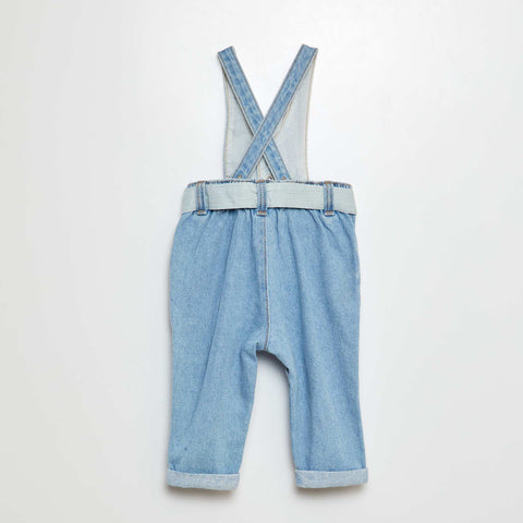Salopette en denim avec ceinture