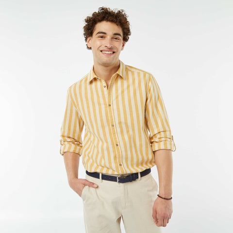 Chemise regular en lin mélangé