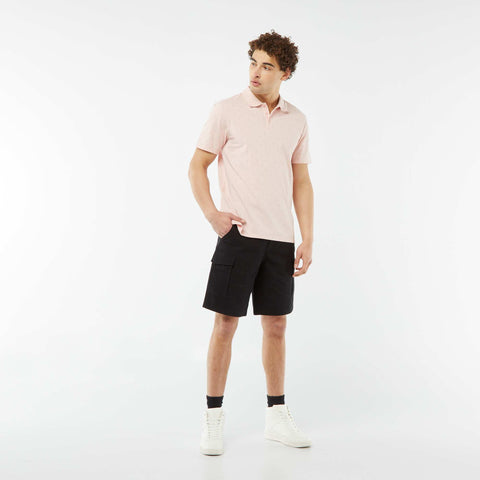 Polo en piqué de coton avec imprimé