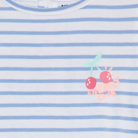 T-shirt manches courtes volantées à imprimé