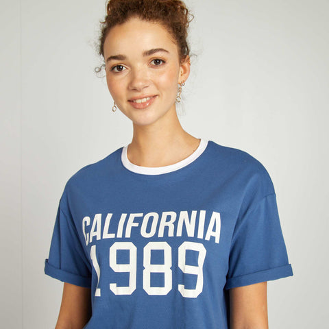 Robe t-shirt imprimée