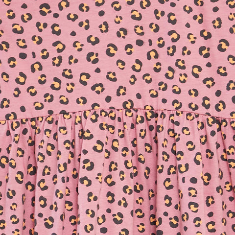 Robe à bretelles volantées à motif