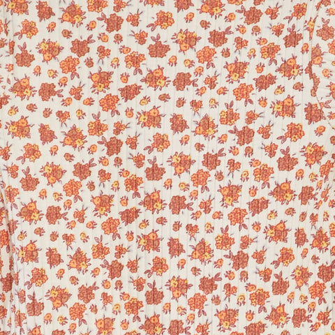 Body côtelé à motif floral