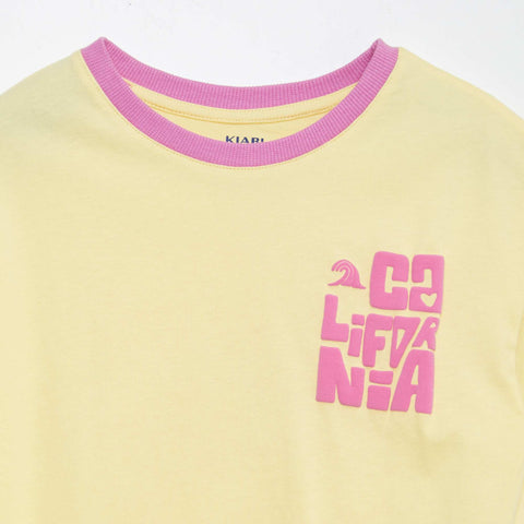 T-shirt à manches courtes et col rond avec imprimé