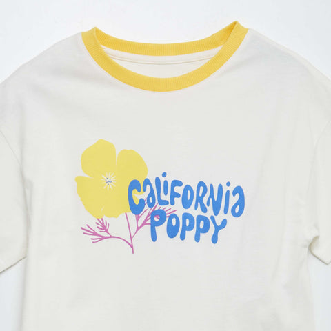 T-shirt à manches courtes et col rond avec imprimé