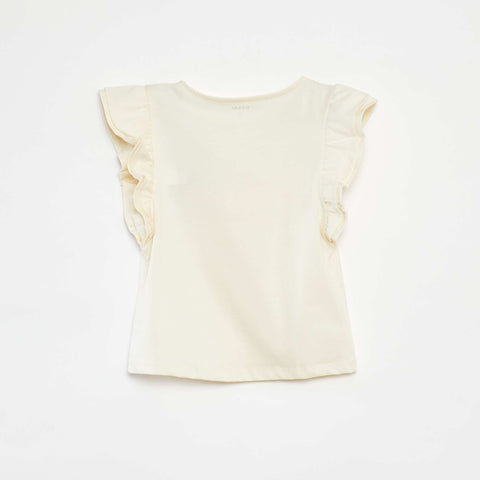 T-shirt à manches courtes volantées