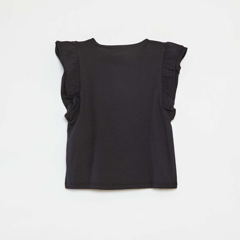 T-shirt à manches courtes volantées