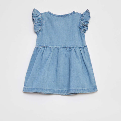 Robe en jean avec volants
