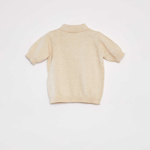 T-shirt à manches courtes avec col polo