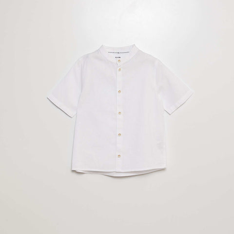 Chemise à col mao et manches courtes