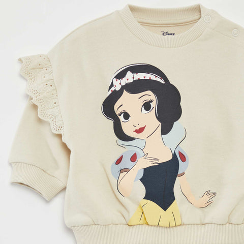 Sweat 'Blanche neige' 'Disney' avec volants sur les manches