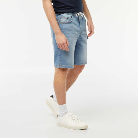 Bermuda en denim multi-poches