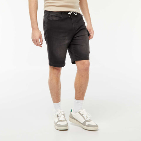 Bermuda en denim multi-poches