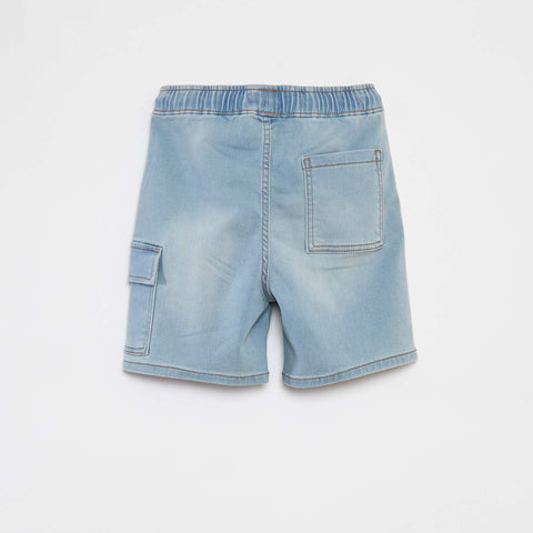 Bermuda en jean avec taille élastiquée