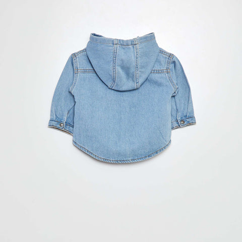 Chemise en jean à capuche