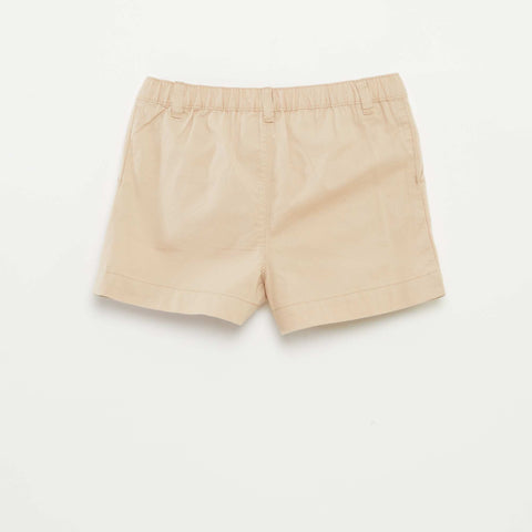 Short uni avec taille ajustable