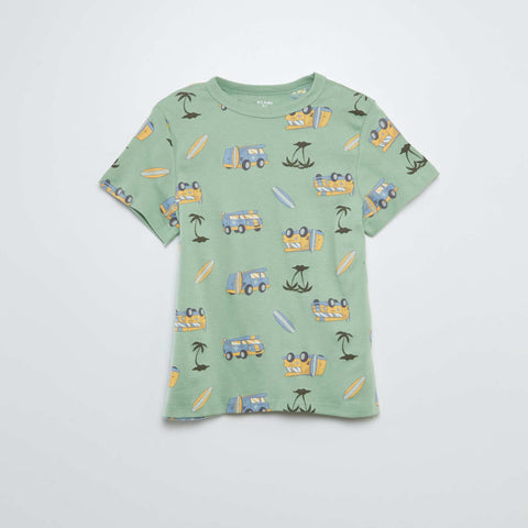 Ensemble pyjama court t-shirt + short avec imprimés - 2 pièces
