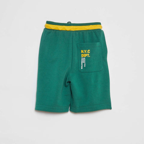 Short de sport avec taille contrastée
