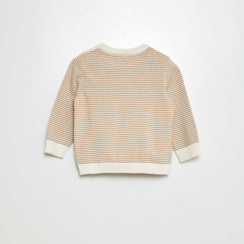 Pull rayé à col rond