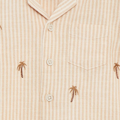 Chemise brodée à manches courtes