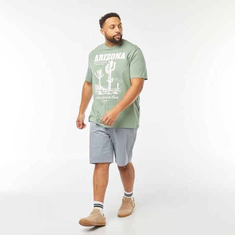 T-shirt en maille jersey imprimé avec manches courtes