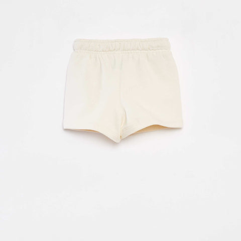 Short uni avec taille élastiquée