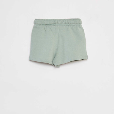 Short uni avec taille élastiquée