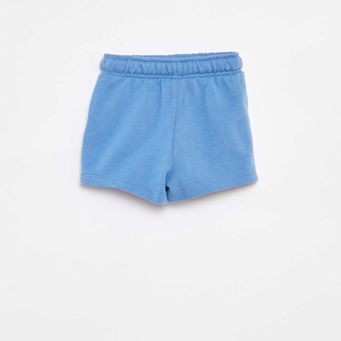 Short uni avec taille élastiquée
