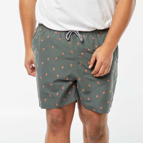 Short de bain avec motifs brodés