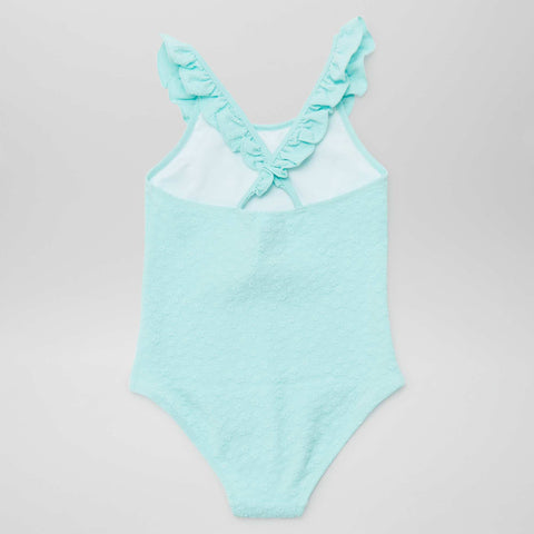 Maillot de bain brodé avec volants - 1 pièce