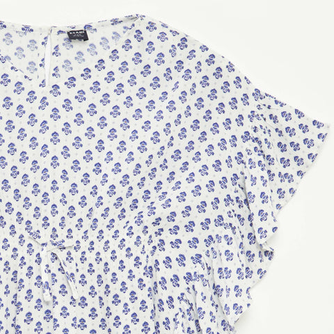 Robe à volants avec imprimé