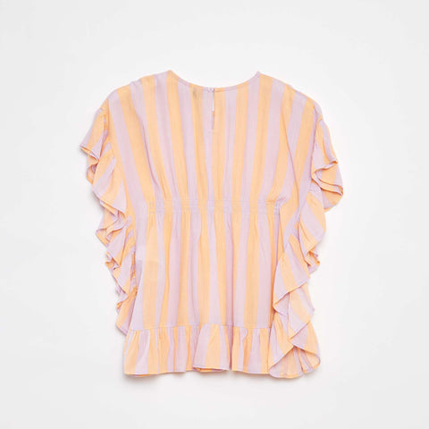 Robe à volants avec imprimé