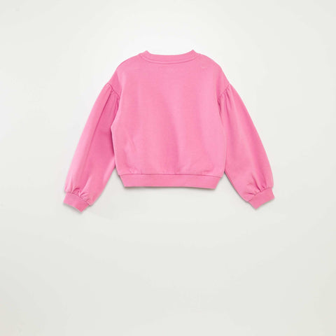 Sweat en molleton avec broderie poitrine