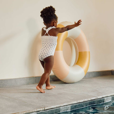 Maillot de bain à imprimé avec volants - 1 pièce