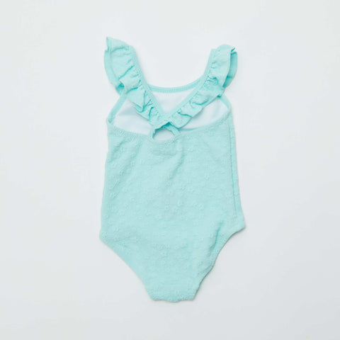 Maillot de bain volanté et brodé - 1 pièce