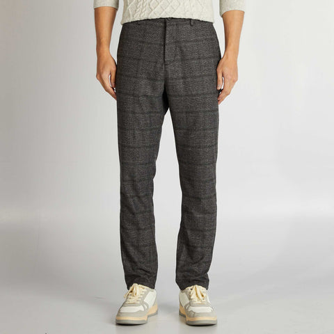 Pantalon chino à carreaux