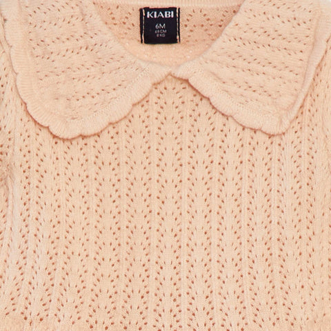 Robe en tricot avec col claudine